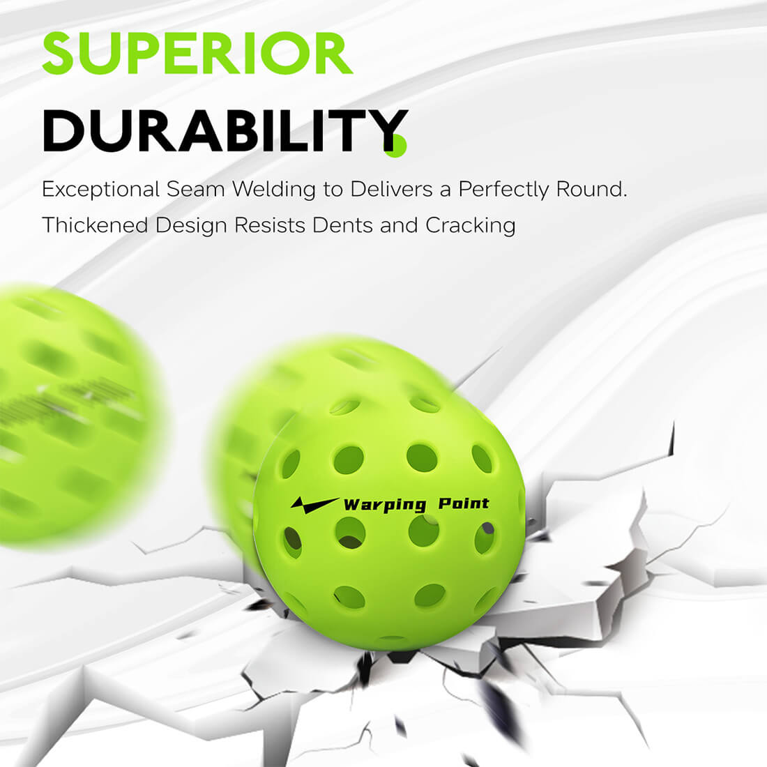 Outdoor Practice Pickleballs - Green